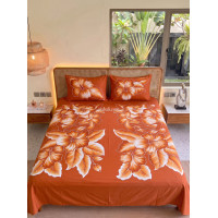 Hand Painted Rayon Bedsheet Set King Size